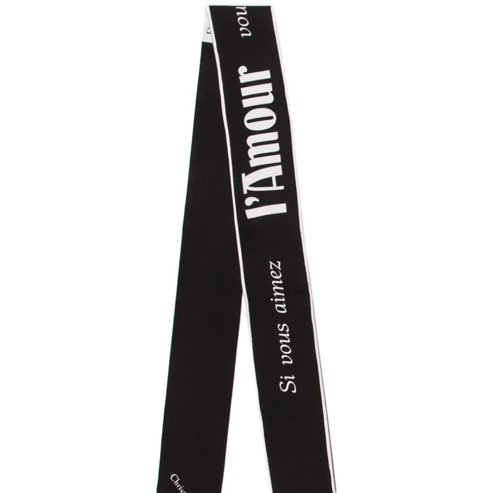 Christian Dior Black Twilly Scarf